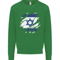 Torn Israel Flag Israeli Day Football Mens Sweatshirt Jumper Irish Green