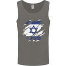 Torn Israel Flag Israeli Day Football Mens Vest Tank Top Charcoal