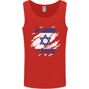 Torn Israel Flag Israeli Day Football Mens Vest Tank Top Red
