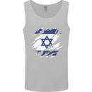 Torn Israel Flag Israeli Day Football Mens Vest Tank Top Sports Grey