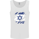 Torn Israel Flag Israeli Day Football Mens Vest Tank Top White