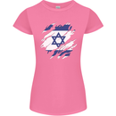 Torn Israel Flag Israeli Day Football Womens Petite Cut T-Shirt Azalea