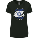 Torn Israel Flag Israeli Day Football Womens Wider Cut T-Shirt Black