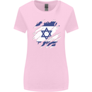 Torn Israel Flag Israeli Day Football Womens Wider Cut T-Shirt Light Pink