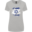 Torn Israel Flag Israeli Day Football Womens Wider Cut T-Shirt Sports Grey