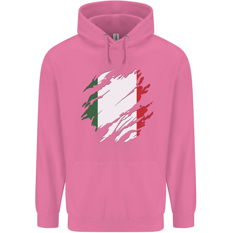 Torn Italy Flag Italians Day Football Childrens Kids Hoodie Azalea