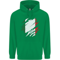 Torn Italy Flag Italians Day Football Childrens Kids Hoodie Irish Green