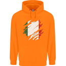 Torn Italy Flag Italians Day Football Childrens Kids Hoodie Orange