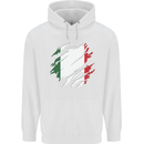 Torn Italy Flag Italians Day Football Childrens Kids Hoodie White