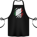 Torn Italy Flag Italians Day Football Cotton Apron 100% Organic Black