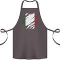 Torn Italy Flag Italians Day Football Cotton Apron 100% Organic Dark Grey