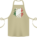Torn Italy Flag Italians Day Football Cotton Apron 100% Organic Khaki