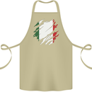 Torn Italy Flag Italians Day Football Cotton Apron 100% Organic Khaki