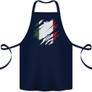 Torn Italy Flag Italians Day Football Cotton Apron 100% Organic Navy Blue