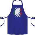 Torn Italy Flag Italians Day Football Cotton Apron 100% Organic Royal Blue