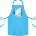 Torn Italy Flag Italians Day Football Cotton Apron 100% Organic Turquoise
