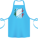 Torn Italy Flag Italians Day Football Cotton Apron 100% Organic Turquoise