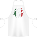 Torn Italy Flag Italians Day Football Cotton Apron 100% Organic White