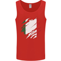 Torn Italy Flag Italians Day Football Mens Vest Tank Top Red