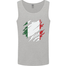 Torn Italy Flag Italians Day Football Mens Vest Tank Top Sports Grey