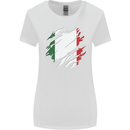 Torn Italy Flag Italians Day Football Womens Wider Cut T-Shirt White