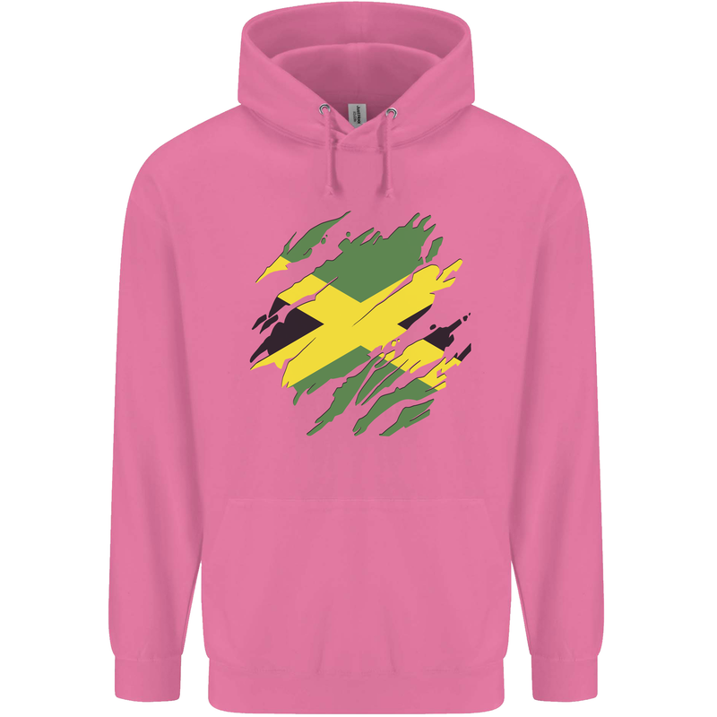 Torn Jamaican Flag Jamaica Day Football Childrens Kids Hoodie Azalea