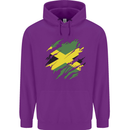 Torn Jamaican Flag Jamaica Day Football Childrens Kids Hoodie Purple