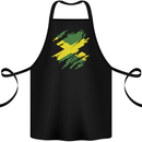 Torn Jamaican Flag Jamaica Day Football Cotton Apron 100% Organic Black