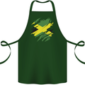 Torn Jamaican Flag Jamaica Day Football Cotton Apron 100% Organic Forest Green