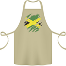 Torn Jamaican Flag Jamaica Day Football Cotton Apron 100% Organic Khaki
