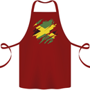 Torn Jamaican Flag Jamaica Day Football Cotton Apron 100% Organic Maroon