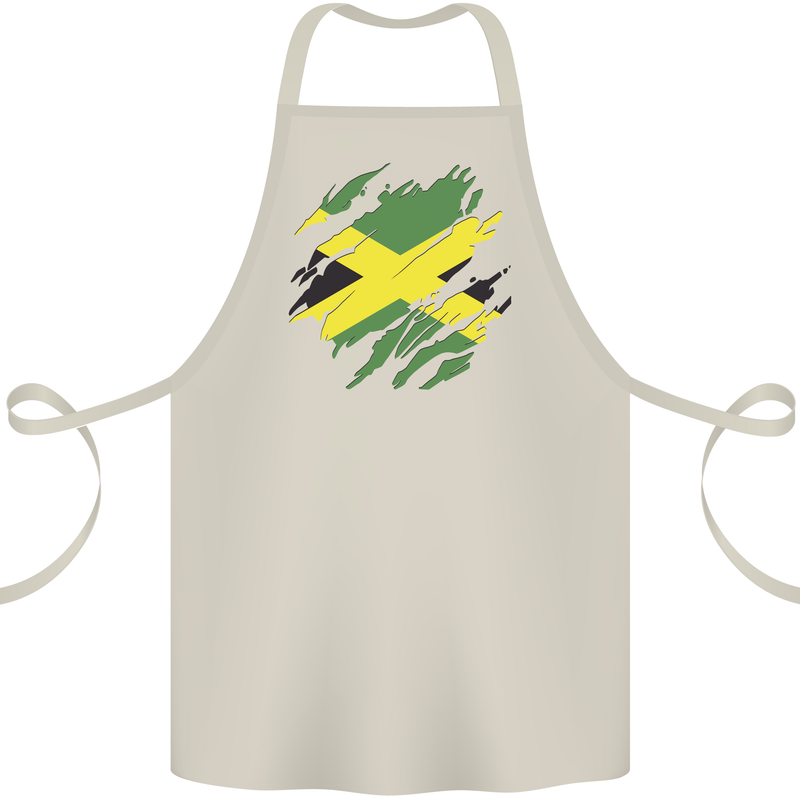 Torn Jamaican Flag Jamaica Day Football Cotton Apron 100% Organic Natural