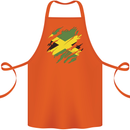 Torn Jamaican Flag Jamaica Day Football Cotton Apron 100% Organic Orange