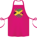 Torn Jamaican Flag Jamaica Day Football Cotton Apron 100% Organic Pink