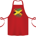 Torn Jamaican Flag Jamaica Day Football Cotton Apron 100% Organic Red