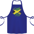 Torn Jamaican Flag Jamaica Day Football Cotton Apron 100% Organic Royal Blue