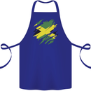 Torn Jamaican Flag Jamaica Day Football Cotton Apron 100% Organic Royal Blue