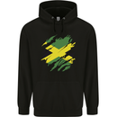 Torn Jamaican Flag Jamaica Day Football Mens 80% Cotton Hoodie Black