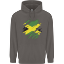 Torn Jamaican Flag Jamaica Day Football Mens 80% Cotton Hoodie Charcoal