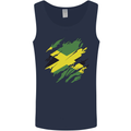 Torn Jamaican Flag Jamaica Day Football Mens Vest Tank Top Navy Blue