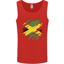 Torn Jamaican Flag Jamaica Day Football Mens Vest Tank Top Red