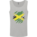 Torn Jamaican Flag Jamaica Day Football Mens Vest Tank Top Sports Grey