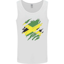 Torn Jamaican Flag Jamaica Day Football Mens Vest Tank Top White