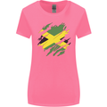 Torn Jamaican Flag Jamaica Day Football Womens Wider Cut T-Shirt Azalea