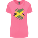 Torn Jamaican Flag Jamaica Day Football Womens Wider Cut T-Shirt Azalea