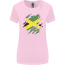 Torn Jamaican Flag Jamaica Day Football Womens Wider Cut T-Shirt Light Pink