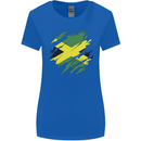 Torn Jamaican Flag Jamaica Day Football Womens Wider Cut T-Shirt Royal Blue