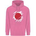Torn Japan Flag Japanese Day Football Childrens Kids Hoodie Azalea