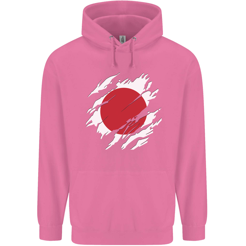 Torn Japan Flag Japanese Day Football Childrens Kids Hoodie Azalea