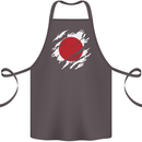 Torn Japan Flag Japanese Day Football Cotton Apron 100% Organic Dark Grey